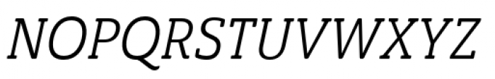 Ainslie Slab Condensed Regular Italic Font UPPERCASE