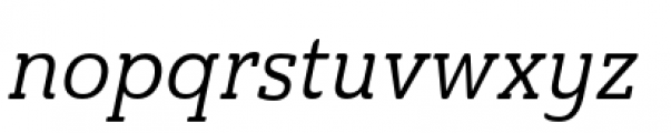 Ainslie Slab Condensed Regular Italic Font LOWERCASE