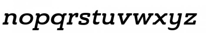 Ainslie Slab Extended Demi Italic Font LOWERCASE
