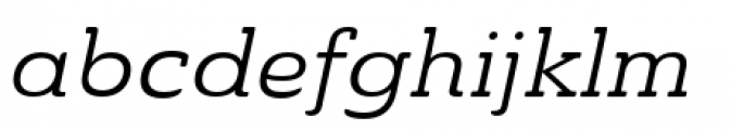 Ainslie Slab Extended Regular Italic Font LOWERCASE
