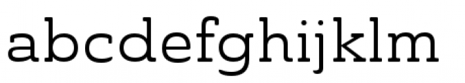 Ainslie Slab Extended Regular Font LOWERCASE