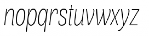 Air Compressed Thin Italic Font LOWERCASE