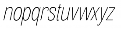 Air Compressed Thin Oblique Font LOWERCASE