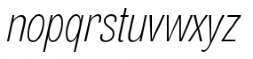 Air Compressed Ultra Light Oblique Font LOWERCASE