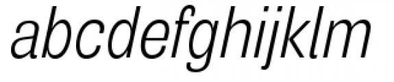 Air Condensed Light Oblique Font LOWERCASE