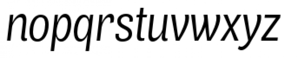 Air Condensed Regular Italic Font LOWERCASE