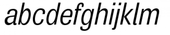 Air Condensed Regular Oblique Font LOWERCASE