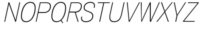 Air Condensed Thin Oblique Font UPPERCASE