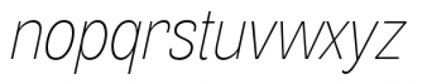 Air Condensed Thin Oblique Font LOWERCASE