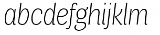 Air Condensed Ultra Light Italic Font LOWERCASE