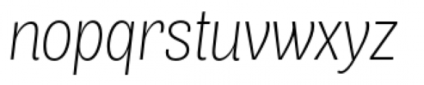 Air Condensed Ultra Light Italic Font LOWERCASE