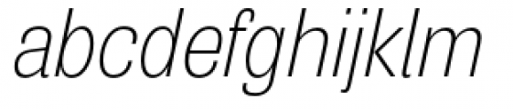 Air Condensed Ultra Light Oblique Font LOWERCASE