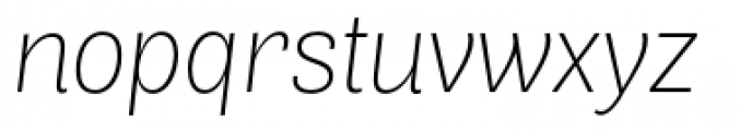 Air Ultra Light Italic Font LOWERCASE