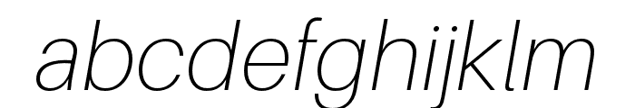 Aileron Thin Italic Font LOWERCASE