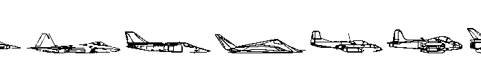 Air Force II Font UPPERCASE