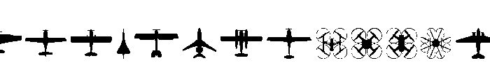 Aircraft Identification Font UPPERCASE
