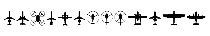 Aircraft Identification Font UPPERCASE