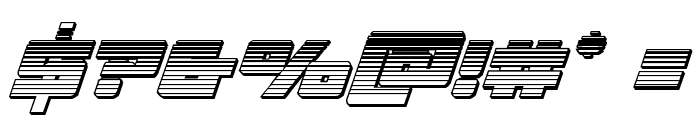Aircruiser Gradient 3D Italic Font OTHER CHARS