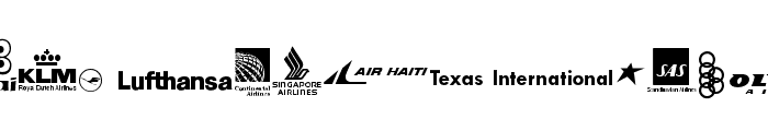 Airline Logos Past and Present Font UPPERCASE