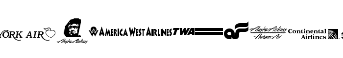 Airline Logos Past and Present Font LOWERCASE