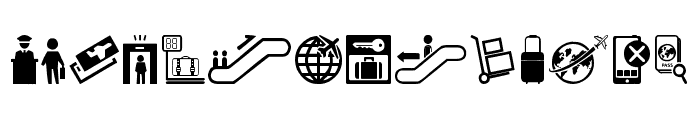 Airport Icons Font UPPERCASE