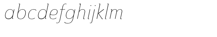Ainslie Condensed Thin Italic Font LOWERCASE