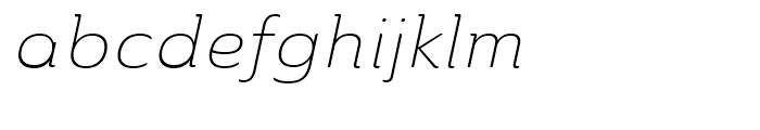 Ainslie Extended Light Italic Font LOWERCASE