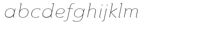 Ainslie Extended Thin Italic Font LOWERCASE
