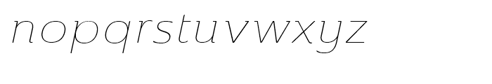 Ainslie Extended Thin Italic Font LOWERCASE