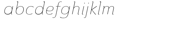 Ainslie Normal Thin Italic Font LOWERCASE