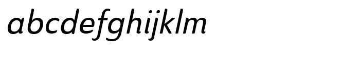 Ainslie Sans Condensed Medium Italic Font LOWERCASE