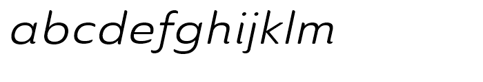 Ainslie Sans Extended Italic Font LOWERCASE