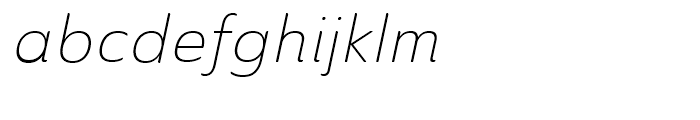 Ainslie Sans Normal Light Italic Font LOWERCASE
