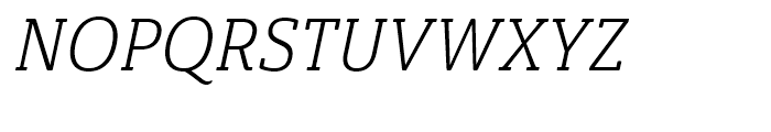 Ainslie Slab Condensed Book Italic Font UPPERCASE