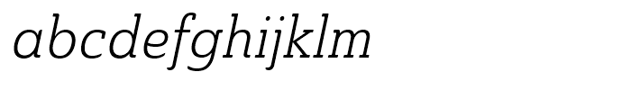 Ainslie Slab Condensed Book Italic Font LOWERCASE