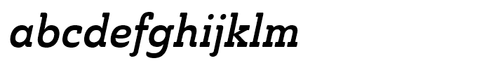 Ainslie Slab Condensed Demi Italic Font LOWERCASE