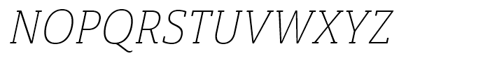 Ainslie Slab Condensed Light Italic Font UPPERCASE