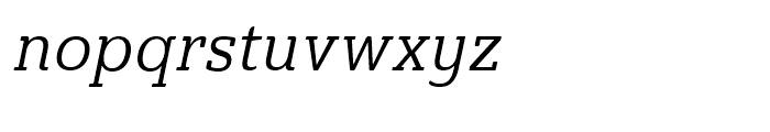 Ainslie Slab Condensed Regular Italic Font LOWERCASE