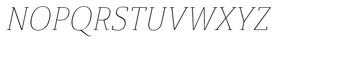 Ainslie Slab Condensed Thin Italic Font UPPERCASE