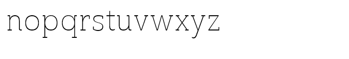 Ainslie Slab Condensed Thin Font LOWERCASE