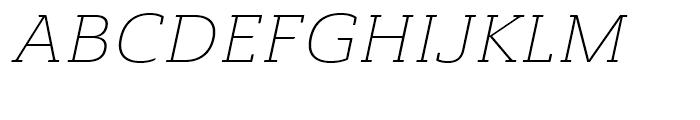 Ainslie Slab Extended Light Italic Font UPPERCASE