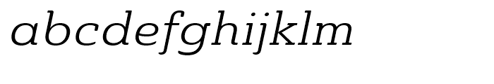 Ainslie Slab Extended Regular Italic Font LOWERCASE