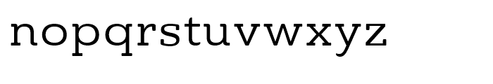 Ainslie Slab Extended Regular Font LOWERCASE