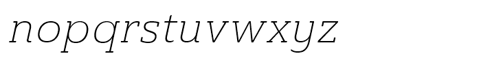 Ainslie Slab Light Italic Font LOWERCASE