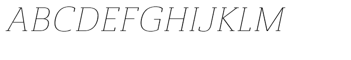 Ainslie Slab Thin Italic Font UPPERCASE
