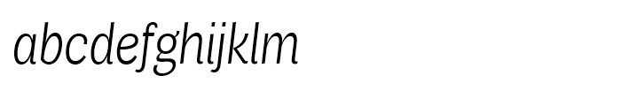 Air Condensed Light Italic Font LOWERCASE