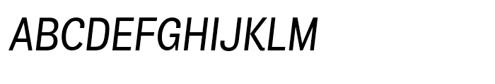 Air Condensed Medium Italic Font UPPERCASE