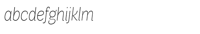 Air Condensed Thin Italic Font LOWERCASE