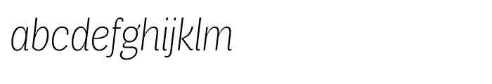 Air Condensed Ultra Light Italic Font LOWERCASE