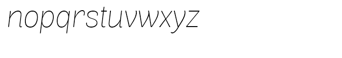 Air Soft Thin Italic Font LOWERCASE